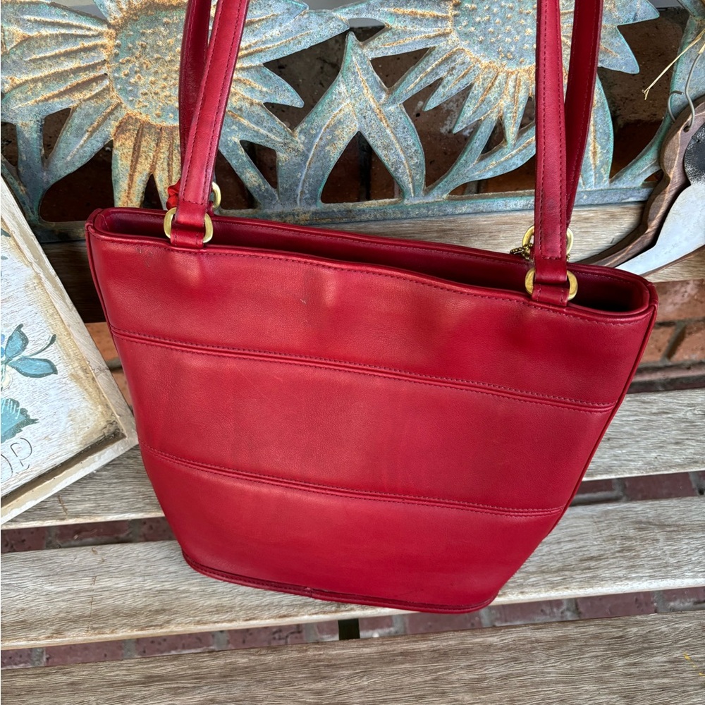Vintage Red Leather Coach Purse